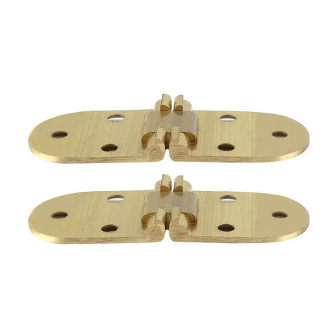 Two Pack Dope 180 Degree Copper Hinge With Polished Gold Finish No Mortise Flip Top Soft Close Cabinet Hinge 80x30mm With Screws