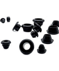 Heavy Duty Black Rubber Snap On Grommet Hole Plugs End Caps In 3mm To 50mm Sizes For Industrial Gear, Auto Parts, And High Pressure Systems That Seal Tight Like Nothing! black rubber snap-on plugs