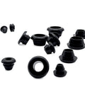 Heavy Duty Black Rubber Snap On Grommet Hole Plugs And End Caps O Ring Assortment Kit For Sealing Pipelines Industrial Gear And Auto Systems, assorted sizes