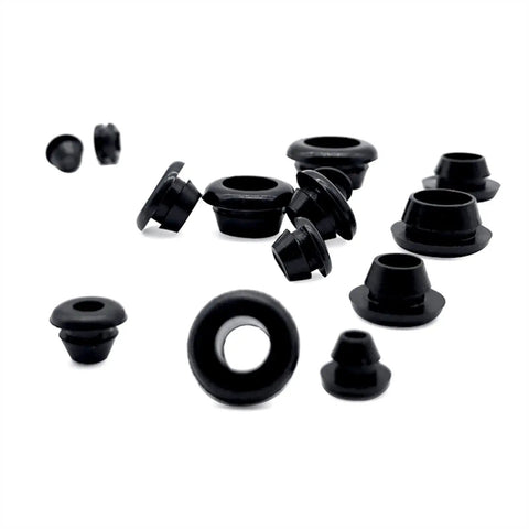 Heavy Duty Black Rubber Snap On Grommet Hole Plugs And End Caps O Ring Assortment Kit For Sealing Pipelines Industrial Gear And Auto Systems, assorted sizes