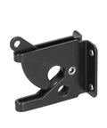 Solid As A Rock Iron Gate Latch With Self Locking Feature And Adjustable Cable Reliable Outdoor Fence Hardware sporting a smooth black finish.
