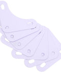 Eight Pack White Steel Corner Brackets For Shelves And Furniture, Heavy Duty Triangular Braces, stacked view
