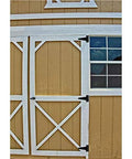 Installed 6 Inch T Strap Shed Door Hinges Heavy Duty Black Tee Hinge For Wooden Fences Yard Doors Barn Doors And Gates