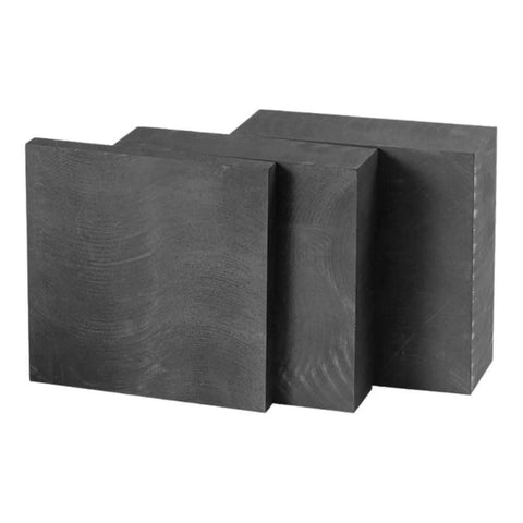 Three stacked Graphite Precision Processing Blocks 100x100mm Square Plate, 4mm Thick, for metallurgy and industrial use