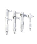 Digital Caliper, Micrometer Internal Diameter Measuring Tool set of four sizes, chrome-plated steel alloy with measurement scales.