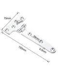 2Pcs 316 Stainless Steel Yacht T Shape Door Hinges Strap Built Tough Marine Deck Hardware For Boats Garage Shed Garden Doors Corrosion Resistant Hinges Kit