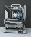 Open Frame Test Bench PC Case With Aluminum Frame Chassis For MicroATX ITX Motherboards, Vertical Overclocking Ready