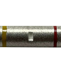 Close-up of One Thousand Heavy Duty Non Insulated Step Down Butt Splice Wire Terminal for 12 To 10 Awg And 8 Awg Cables featuring pure copper pins.