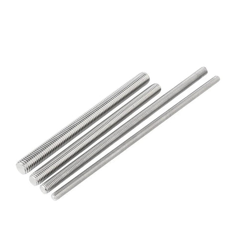Five 16-inch, 1/2-inch diameter 304 stainless steel fully threaded rods with right-hand 13 TPI threads.