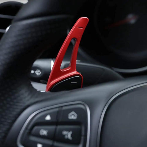 Two Piece Aluminum Alloy Shift Paddle Extensions For Audi A3 A4L 2013 2016 And A5 2012 2016 Bright Red Interior Accent Upgrade