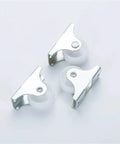 Three fixed caster wheels with steel bodies and silent gel coated tread from the Sixteen Piece One Inch Fixed Caster Wheels Featuring Dead Quiet Roll Action Built Tough For Daily Grind.