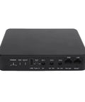 Hassle Free Mini UPS Battery Backup With 10400 Mah Capacity And Six Versatile Ports, black device side view showing ports.