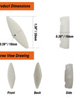 Toilet Seat Bumper Kit Replacement For Worn Out Seat Bumpers, Pack Of 4, White, Just Snap In dimensions and three angle views