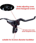 Close-up of HB770 Hydraulic Disc Brakes For Mountain Bikes With 2 Piston Aluminum Alloy, showing brake lever and hexagonal screws.