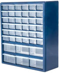 Durable 42 Compartment Plastic Storage Drawer Organizer For Desktop Or Wall Mount Clear See Through Drawers For Hardware