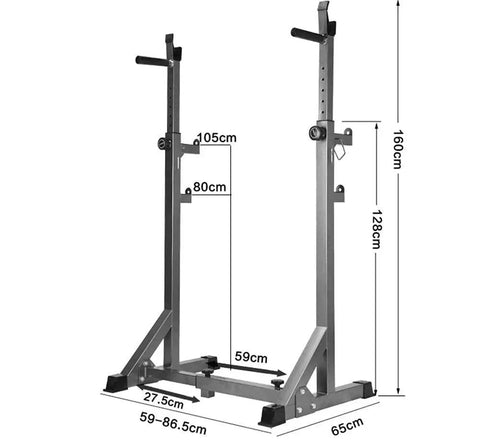 Adjustable Squat Rack And All In One Weightlifting Stand For Home Gym Gear Barbell Bench Press Squat Dumbbell Rack dimensions.