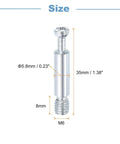 Solid Build 10 Pack Furniture Connectors, M6 Thread Dowel Bolts Cabinet Drawer Fasteners, Silver, size 35mm long, 5.8mm diameter.
