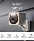 2.5K AI Security Camera For Indoor And Outdoor Home Surveillance No Subscriptions Required With Color Night Vision Baby Monitor And Pet Camera Free Expert Help Easy Setup mounted on a wall