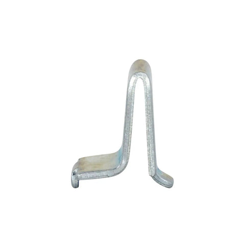 Side view of Zinc Plated Adjustable Steel Pilaster Shelf Support Clip from 20 Pack for Dope Floating Shelf Look, heavy-duty steel bracket.