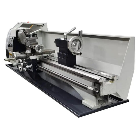Jaryannix 8x32 Inch Mini Metal Lathe, 1100W Benchtop Machine, showing variable speed control and dual chuck layout.