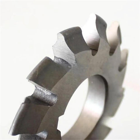 Close-up of Sturdy Involute Gear Milling Cutter For High Precision Gear Cutting PA20 HSS Modulus Disc Spur Cutter 1 Pc, showing teeth detail