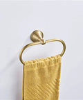 Oval Towel Ring Brushed Bronze Antique Brass Finish Wall Mounted Hand Towel Holder For Bathroom And Kitchen Durable Brass Rust Resistant