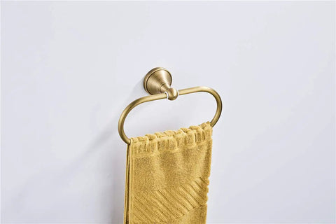 Oval Towel Ring Brushed Bronze Antique Brass Finish Wall Mounted Hand Towel Holder For Bathroom And Kitchen Durable Brass Rust Resistant