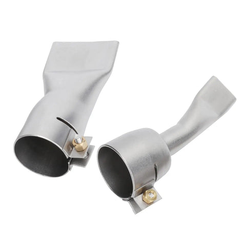 Top Tier 2 Pack Flat Welding Nozzle Tips For Hot Air Gun Stainless Steel Wide Nozzles 20mm Small And 40mm Large Soldering Accessory.