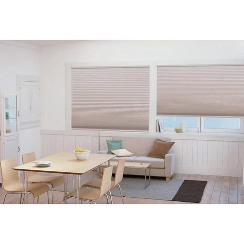 No Tools Easy Lift Cordless Pleated Shade For At Home Window Coverage, Light Blocking, Privacy, UV Guard, 1 1/4 Inch Pleats, Natural Fabric, 30 W By 64 L, Fits 19 To 30 Inch Windows