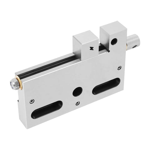 Rugged Stainless Steel Wire Cut EDM Vise With 0 To 3.94 Inch Stroke Manual Screw Clamp Pre Drilled Holes For Wire Cutting Machines Holds Small Workpieces Tight And Stable For Precise DIY EDM Projects