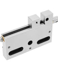 Heavy Duty 4 Inch Stainless Steel Vise With 100 Mm Jaw Opening, shown from side angle for wire EDM jobs and precision tasks.