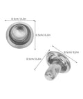 Copper Snap Fastener Kit For Leather Goods 100 Sets Silver Tone Metal Snaps Rivets And Buttons For Shoes Bags Wallets And Garments Multipurpose DIY Craft Upgrade For Leatherworking Projects, 0.5cm silver snap button