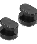 2 Pack Suction Cup Door Handle For Glass Doors And Showers No Drill Self Stick Instant Push Pull Armrest Black 62x50mm Easy Install For Windows Cabinets Toilets Bathroom Home, black ABS pair