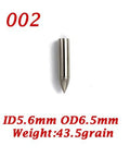 Stainless steel arrow tip, model 002, with dimensions ID5.6mm and OD6.5mm, from 20 Pack Glue On Archery Arrow Tips For Bamboo And Wooden Arrows, Stainless Steel Field Points For Target Practice, Durable, Easy Install, High Penetration, Long Lasting Arrowhead Set For DIY Arrows