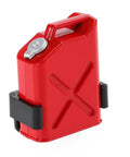 Red gas can from Six Piece RC Plastic Decoration Tool Set For One To Ten Scale Crawlers 4WD D90 D110 SCX10 Wraith Includes Gas Can Winch Jack Shovel Axe Pry Bar Red Built To Look Dope.