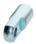 Five Pack Pneumatic Cylinder Clevis End Connectors For Air Cylinders, 52mm Length, I Type, M10x1.25 Female Thread, Iron Metal Foot Mount Fittings, Rod Clevis End Attachments For Built Tough Air Linkages, single iron connector