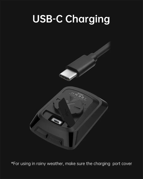 Gen2 GPS Bike Computer With Bluetooth, IPX7 Waterproof Build, USB-C charging port shown for durable use.