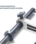 Twin Bench Holdfast Clamps For Woodworking, 3/4 Inch Dog Hole Mount, 5 Inch Height, 360 Degree Adjustable, Instant Clamping, Bench Dog Clamp For MFT Tables, 2 Pack with black-coated base and post