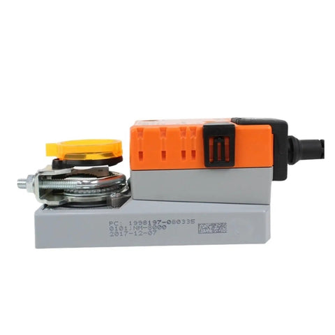 Heavy Duty 10Nm Ac Dc 24V Hvac Damper Actuator With No Sweat Wiring For Air Control Valves And Ventilation Systems, side view showing components.