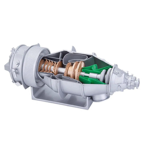 Hands On 3D Printed Turboprop Engine Model Kit In One Fifty Scale With PT6A Details Semi Dissected Engine And Electric Fan Blades For STEM Education And Science Demonstrations 100 Pieces; side view