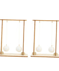 Two wooden frame setups with suspended white balls, part of Hands On Physics Experiment Tools Kit With Floating Ball For Students Fun Science Gear