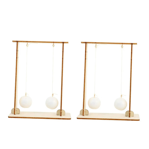 Two wooden frame setups with suspended white balls, part of Hands On Physics Experiment Tools Kit With Floating Ball For Students Fun Science Gear