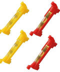 Hanging Line Level for Precise Horizontal Bubble Measuring in yellow and red colors, ideal for accurate leveling in construction tasks.