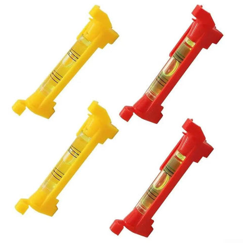 Hanging Line Level for Precise Horizontal Bubble Measuring in yellow and red colors, ideal for accurate leveling in construction tasks.