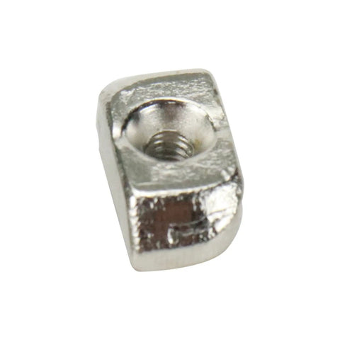Close-up of M3 T-slot nut made of high hardness carbon steel for 3030 aluminum profiles, part of 100 Pieces M3 T Slot Nuts Hammer Head Fasteners set.