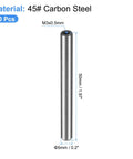 M3 Internal Thread Dowel Pin 20 Pack, 5x50mm Chamfered Flat Carbon Steel Cylindrical Pins For Beds, Shelves, Cabinets And Metal Projects