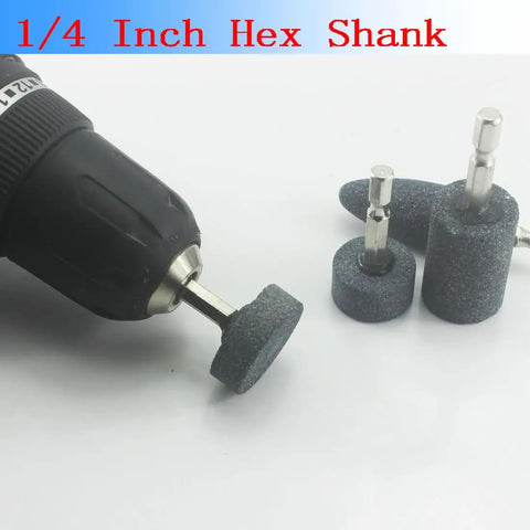 6 Pack Rotary Grinding Stones With 1 4 Inch Hex Shank for rotary tools, drill with mounted abrasive points for metal finishing