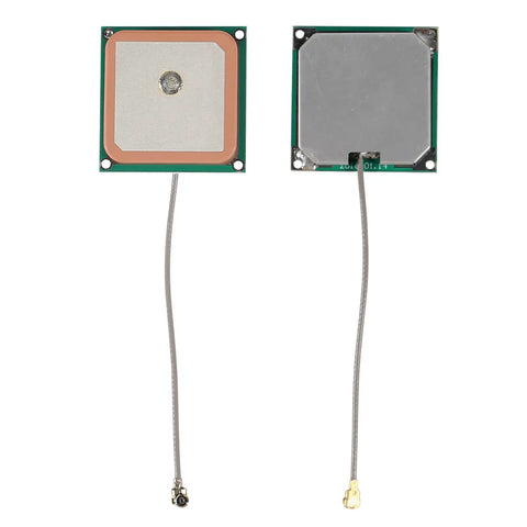 Front and back view of Two Pack GY-NEO6MV2 NEO-6M GPS Flight Controller Module 3V-5V With Ceramic Antenna EEPROM APM 2.5