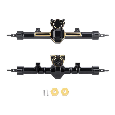 Metal Front And Rear Axle Set Upgrade For One Twenty Fourth Scale SCX24 RC Crawlers Fits Gladiator Deadbolt JLU C10 Off-Road