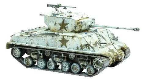 Winter US Army Bolt Action Starter Army Set 28mm scale tank model for WWII tabletop wargaming with winter camouflage.